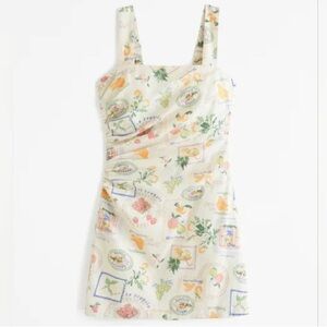 Abercrombie & Fitch XXL Linen Dress Italia Print